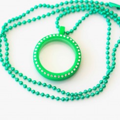 Kids Locket & Necklace Set - Green